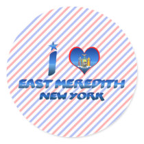 I love East Meredith, New York Round Stickers