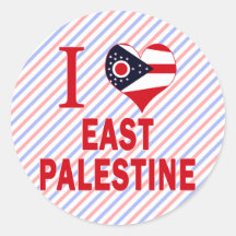 I love East Palestine, Ohio Round Stickers