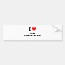 I Love East Sargent Beach Bumper Stickers