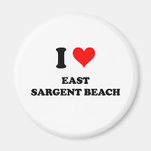 I Love East Sargent Beach Refrigerator Magnet