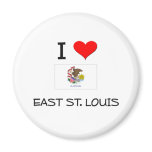 I Love EAST ST. LOUIS Illinois magnets