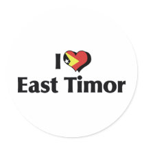 I Love East Timor Flag Sticker