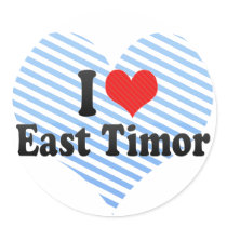 I Love East Timor Round Sticker