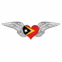 I Love East Timor -wings Acrylic Cut Out