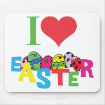 I Love Easter Mouse Mats