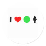 I love easy women sticker