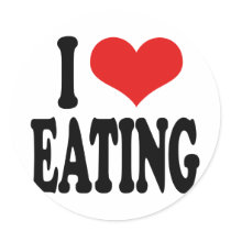 I Love Eating stickers
