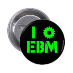 I LOVE EBM Green buttons
