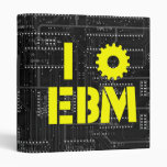 I Love EBM on Black Circuit Board INDUSTRIAL ! binders