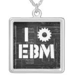 "I Love EBM" Sterling Silver Necklace necklaces