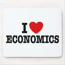 I Love Economics Mouse Pads