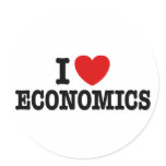 I Love Economics Stickers