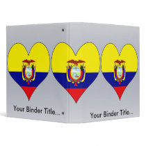 I Love Ecuador 3 Ring Binder