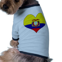 I Love Ecuador Dog Tshirt