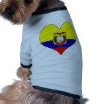 I Love Ecuador Dog Tshirt
