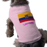 I LOVE ECUADOR DOGGIE T SHIRT