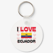 I Love Ecuador keychains