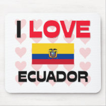I Love Ecuador mousepads