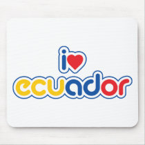 I Love Ecuador mousepads
