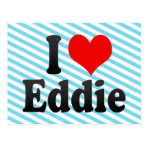 I love Eddie Postcard