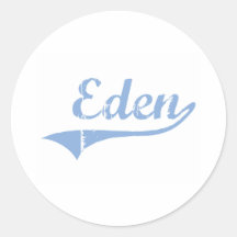 I Love Eden North Carolina Round Stickers