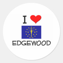 I Love EDGEWOOD Indiana Round Sticker
