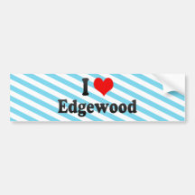 I Love Edgewood, United States Bumper Sticker