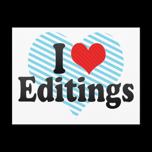 I Love Editings Postcards