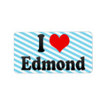I Love Edmond, United States Address Label