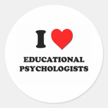 I Love Educational Psychologists Round Stickers