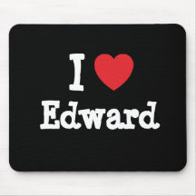 I love Edward heart T-Shirt Mouse Pads