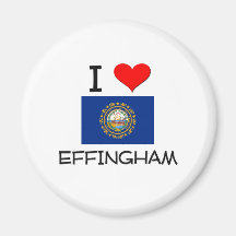 I Love Effingham New Hampshire Fridge Magnet