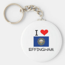 I Love Effingham New Hampshire Keychains