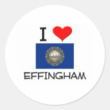 I Love Effingham New Hampshire Stickers