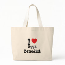 I love Eggs Benedict heart T-Shirt Bag
