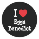 I love Eggs Benedict heart T-Shirt stickers
