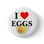 I Love Eggs Pinback Buttons