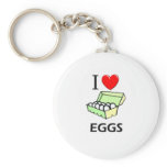 I Love Eggs Key Chain