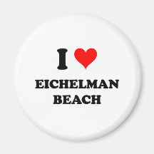 I Love Eichelman Beach Fridge Magnets