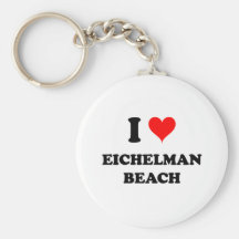 I Love Eichelman Beach Keychain