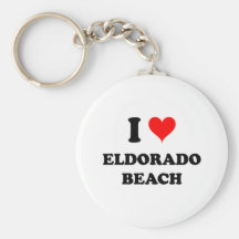 I Love Eldorado Beach Keychains
