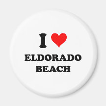 I Love Eldorado Beach Refrigerator Magnet