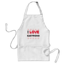 I LOVE ELECTRICIANS aprons