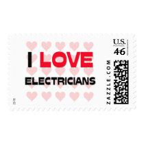 I LOVE ELECTRICIANS postage by professions I LOVE ELECTRICIANS postage