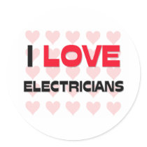 I LOVE ELECTRICIANS stickers