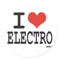 I love electro round stickers