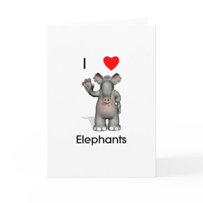 I love elephants cards by towalj