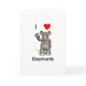 I love elephants cards