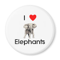 I love elephants Magnet