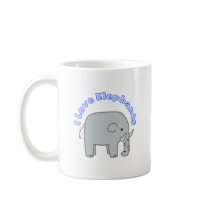 I Love Elephants Coffee Mug